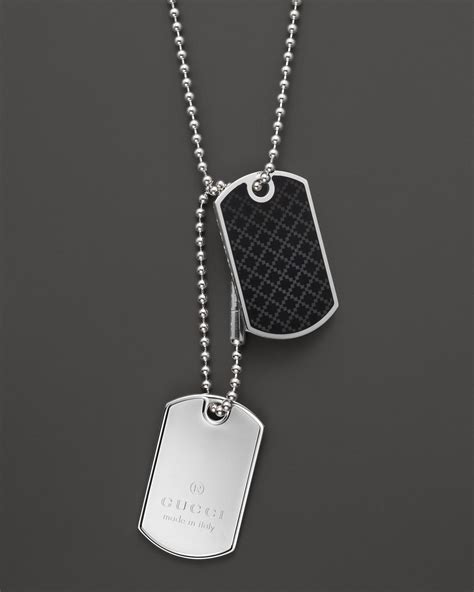 mens gucci dog tag necklace|extra small designer dog collars.